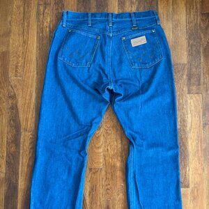 Vintage 70’s Wrangler Jeans Rope Logo Men 32x31 USA Made Scovill Zip
